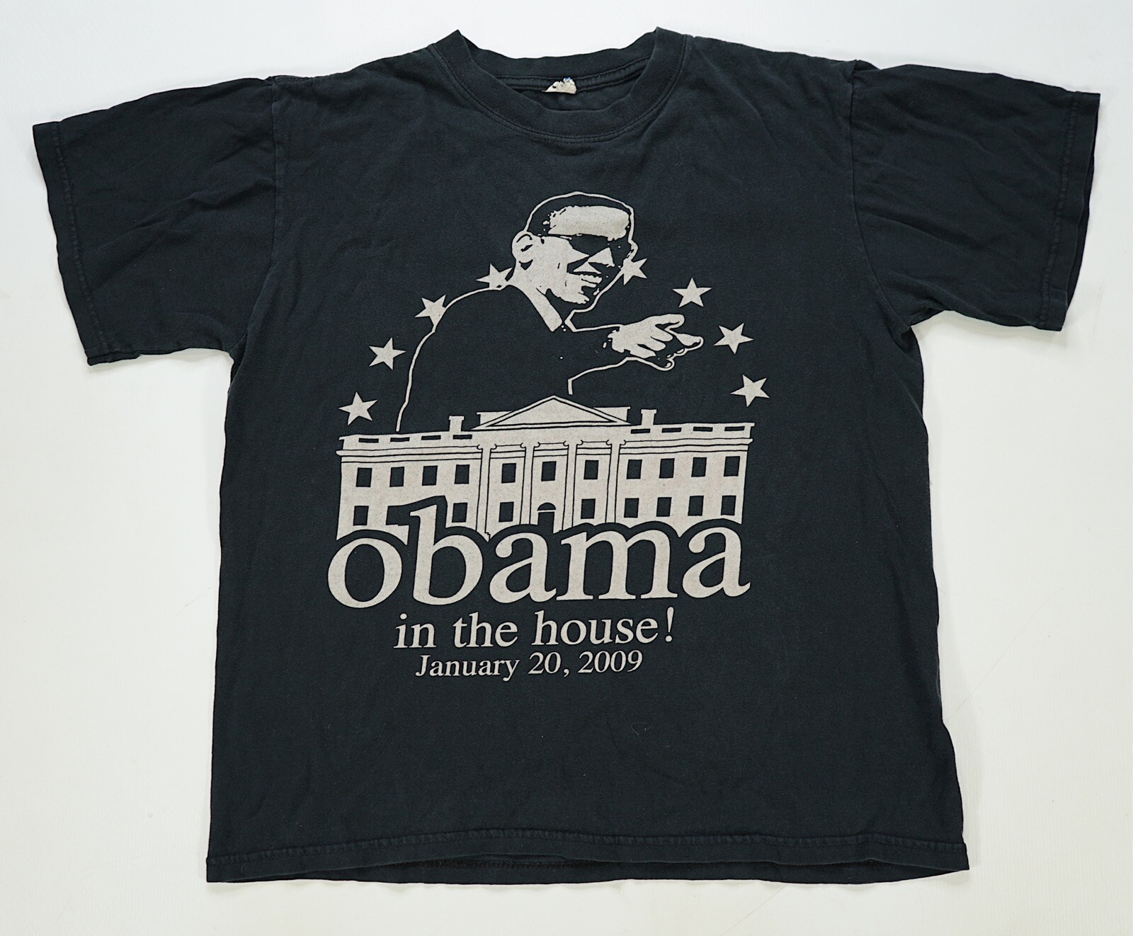 Rare VTG ANVIL Barack Obama In The White House 2009 Inauguration T Shirt 2000s