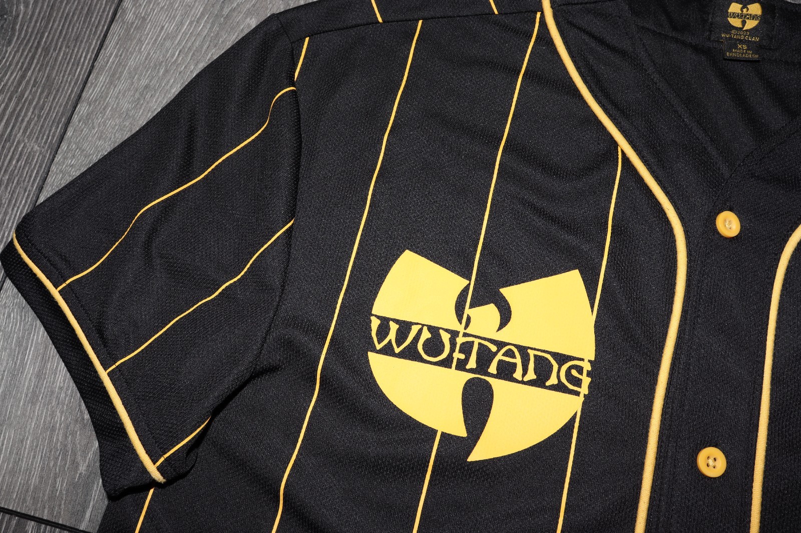 WU TANG CLAN SHIRT BASEBALL JERSEY BLACK RAP TEE HIP HOP BAND TEE BIG LOGO XS gallery