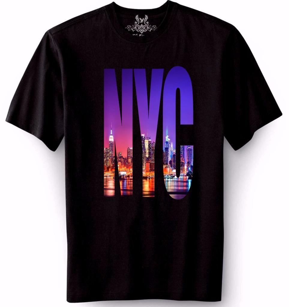 NEW MENS DIGITAL PRINTED NYC NEW YORK CITY LANDSCAPE GRAPHIC DESIGN T-SHIRT TEE gallery