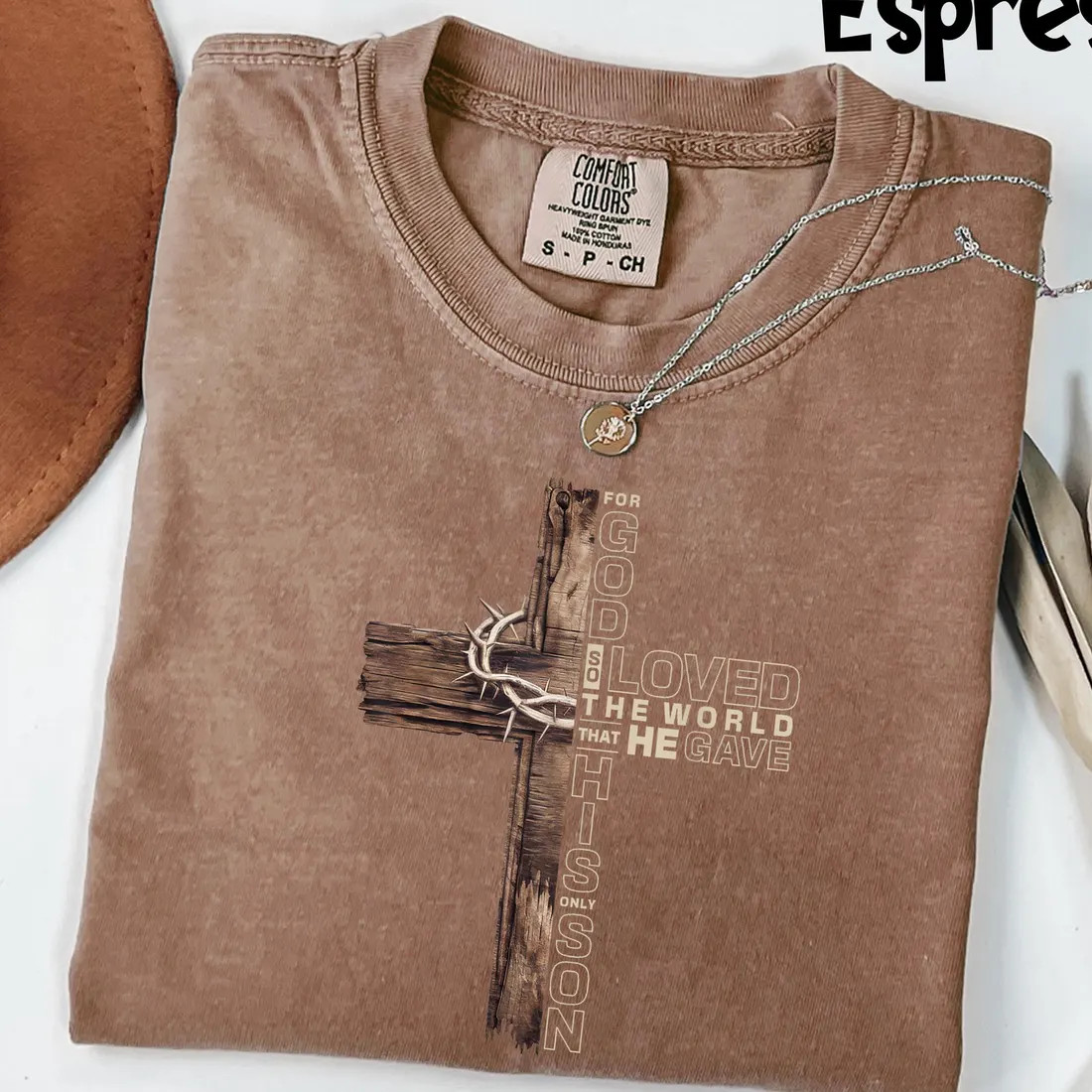 Comfort Colors® Cross Shirt, Faith Cross Shirt, Christian Gift, Faith