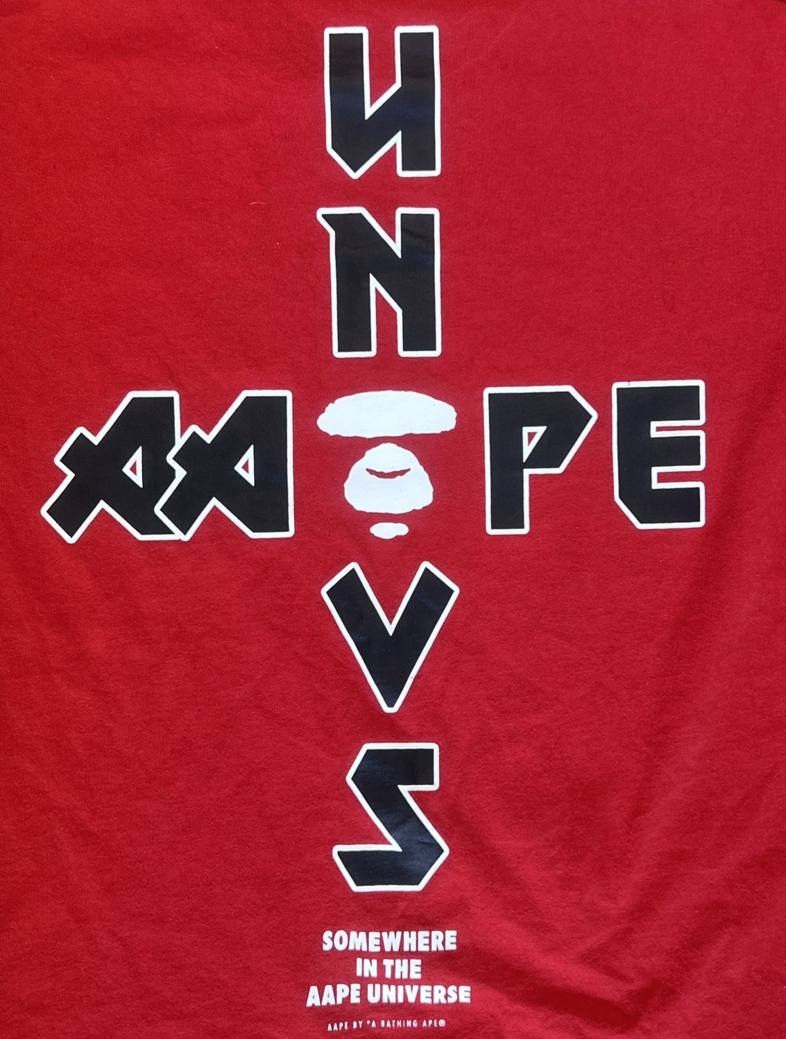 NEW - AAPE by *A BATHING APE ‘Aape Now’ Graphic T-shirt (Men’s XL / Red) gallery