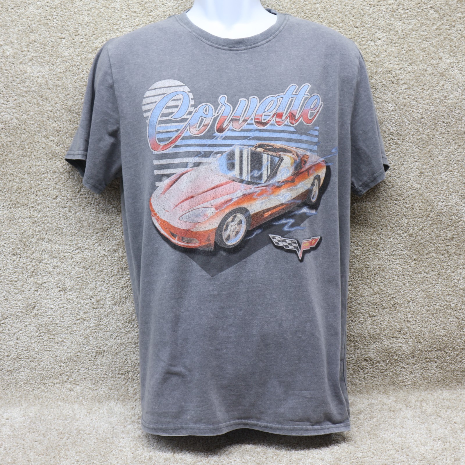 Chemistry Corvette Graphic T Shirt Mens Large Gray C6 Logo (see photo for flaw)
