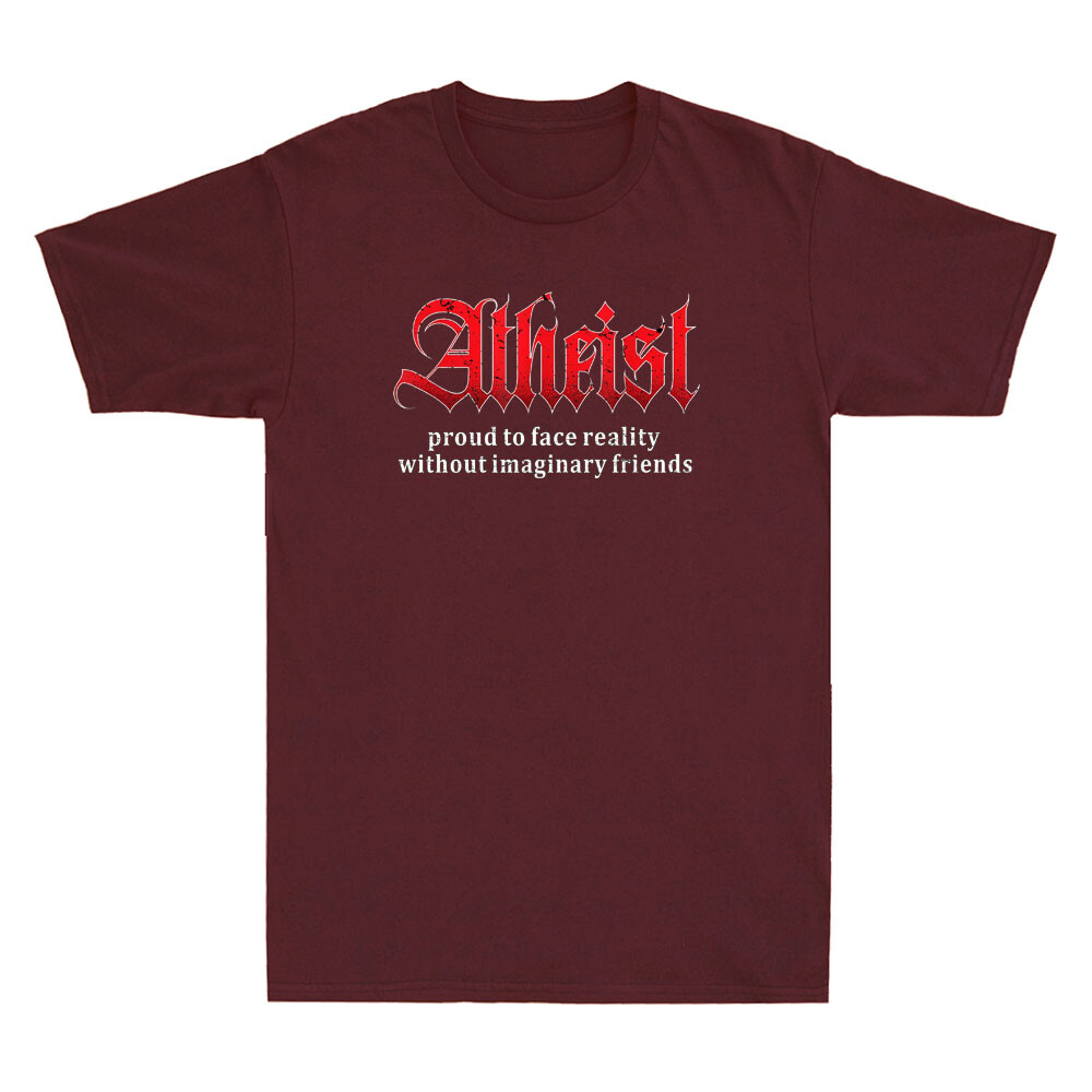 Proud Atheist Atheism Religion Science Agnostic Freethinker Retro Men's T-Shirt gallery