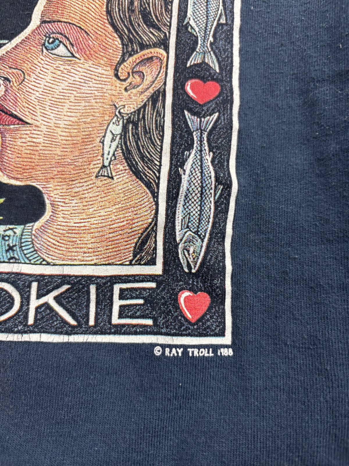 VNTG Ray Troll Gildan Shirt Mens S Ain't No Nookie Chinookie Graphic Tee 1988 gallery