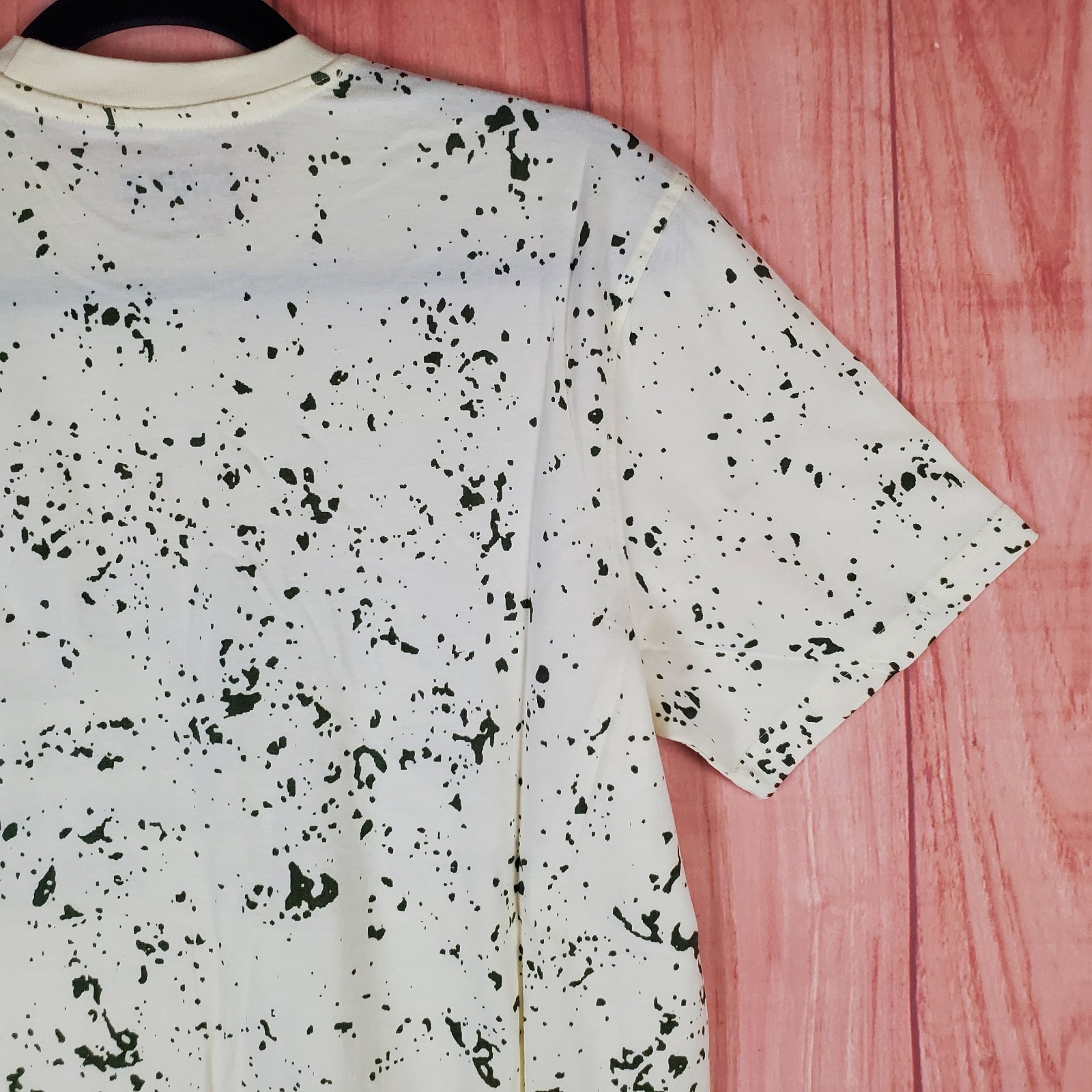 Staple Shirt Mens XS Cream Graphic Splatter Print Outdoor DVSN gallery
