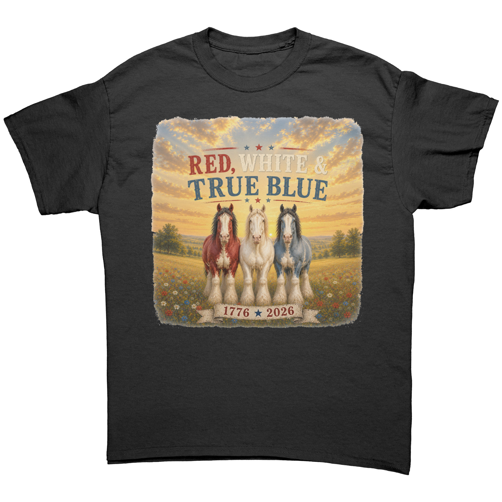 Patriotic Red White & True Blue Tshirt Funny Horse Shirt Sarcastic USA Tee gallery