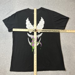 Marvel Mad Engine Men’s T-Shirt Large Black Venom Face Purple Green Cosplay
