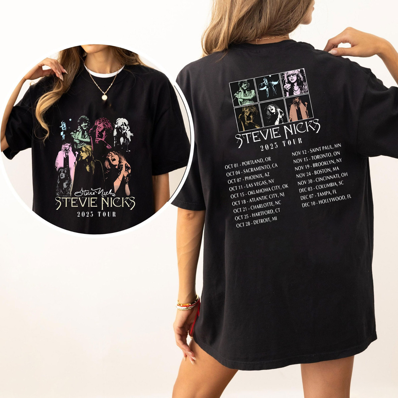 Stevie Nicks Live Concert Music Tour Dates 2025 Double Sided T-Shirt gallery