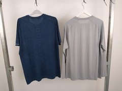Goodmove 2Pcs Men’s Quick Dry T-shirts Size L Grey & Blue NEW