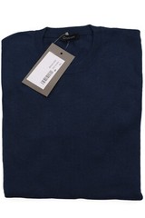 NWT CRUCIANI Solid Navy Blue Cotton Pique Knit Slim Fit S/S Shirt S (EU 48)