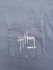 Guy Harvey T-Shirt Men Medium Blue Marlin Fisherman 2008 Pocket…#17512