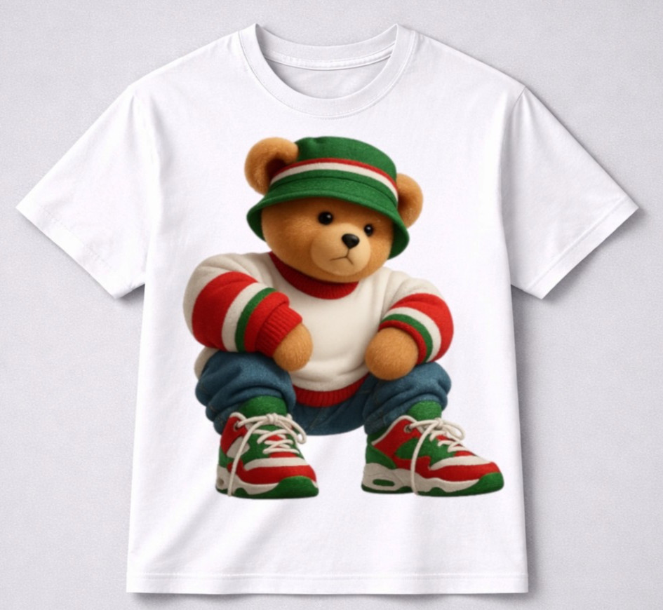 Urban Teddy Bear Graphic T-Shirt Streetwear Cute Bear Unisex Tee gallery