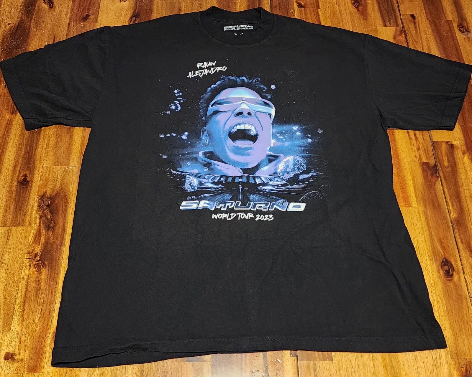 Rauw Alejandro Saturno World Tour 2023 T-Shirt Size X-Large Black NWOT ~ READ