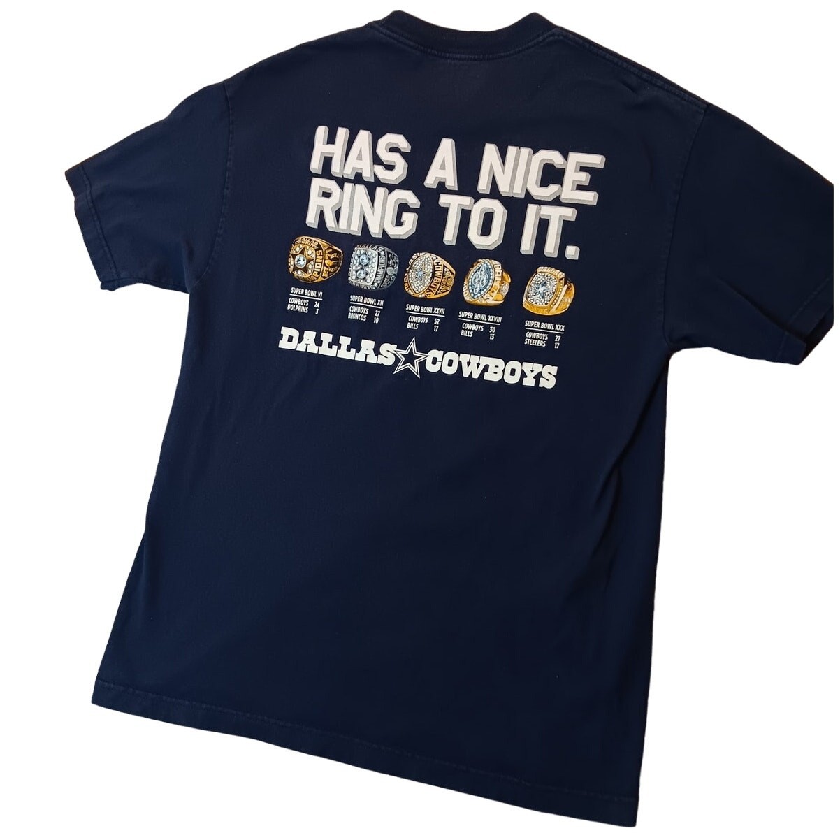 Dallas Cowboys Team Apparel Medium Navy Blue 5X Champs Nice Ring Super Bowl gallery