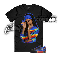 Air Force 1 Low Retro Heat Map Black Racer Blue T Shirt Match LIYAH