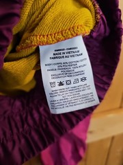 Nike Just Do It Color Block Long Sleeve Half Shirt Size Small Yellow, Purple