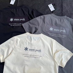 Snow Peak Summer New Patch Quick Drying T-shirt Men Women