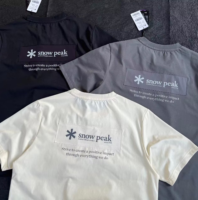 Snow Peak Summer New Patch Quick Drying T-shirt Men Women gallery