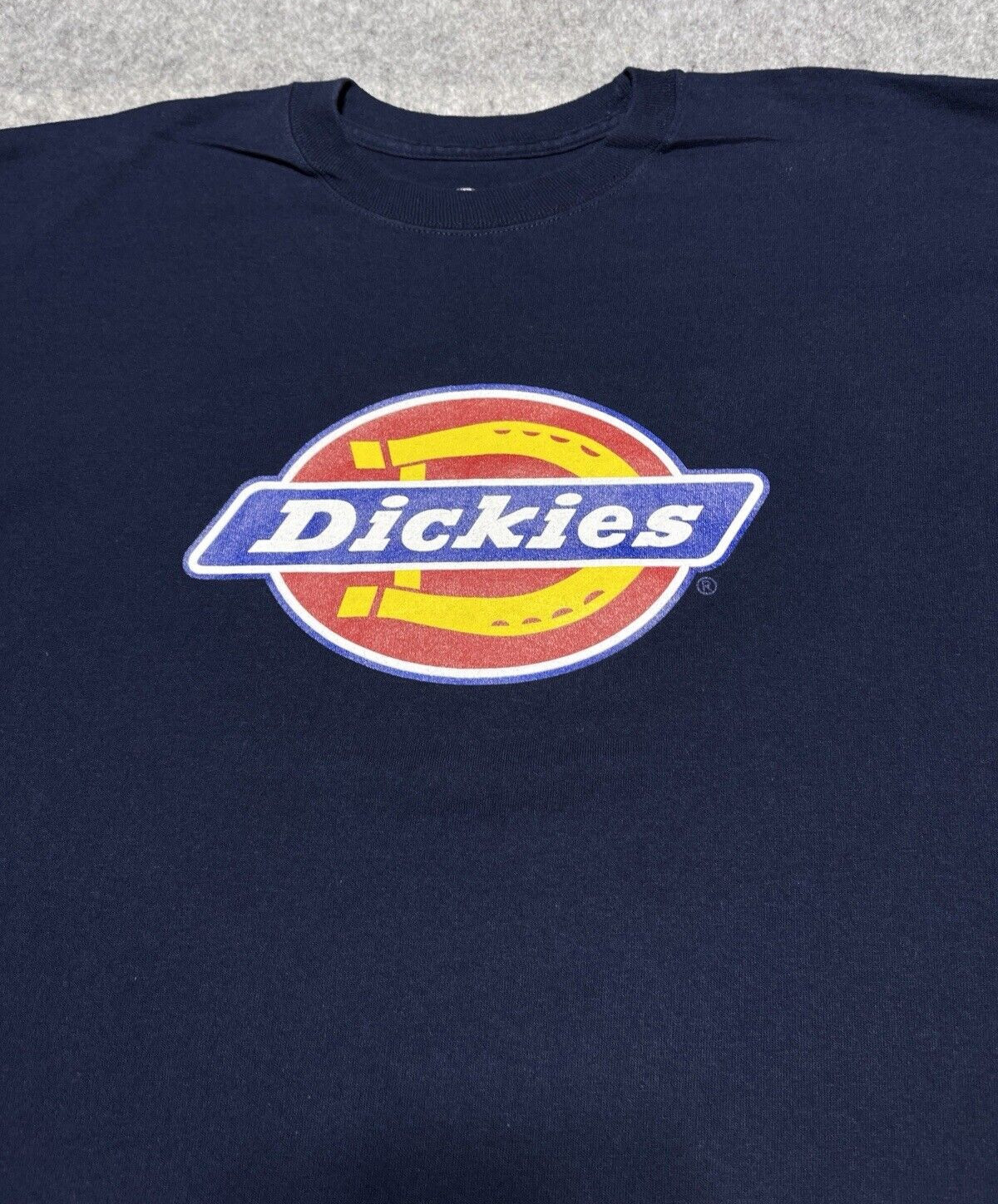 DICKIES Work Wear Logo Baggy Large Blue Shirt gallery