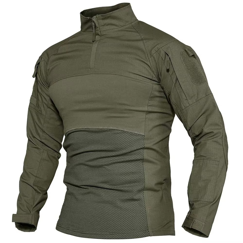 Mens Outdoor Long Sleeve Shirt 1/4 Zip Hiking Fishing Sweatshirt gallery