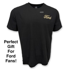 Men’s Graphic Ford Licensed Logo Short Sleeve Black T-Shirt By Buckhorn River