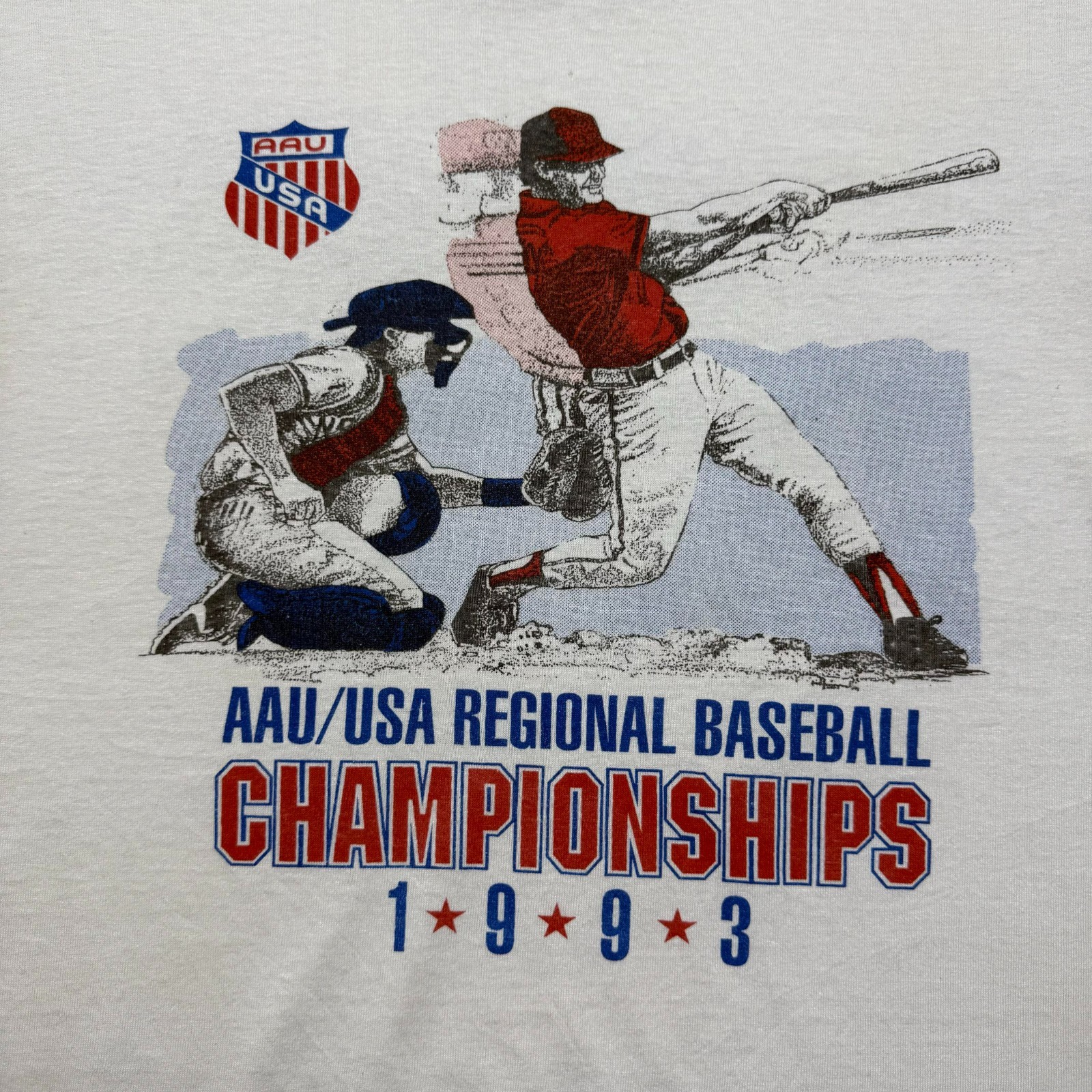 Vintage 90s 1993 AAU USA Regional Baseball Championships Shirt Single Stitch XL gallery