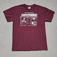 Starbucks Original 1st Store Pike Place T-Shirt Adult Medium Maroon Short Sleeve