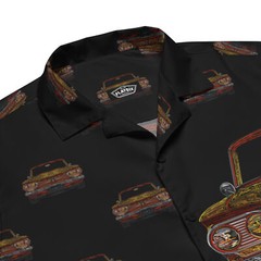 Corvair 1962 pinstriped pattern button down hawaiian bowling shirt