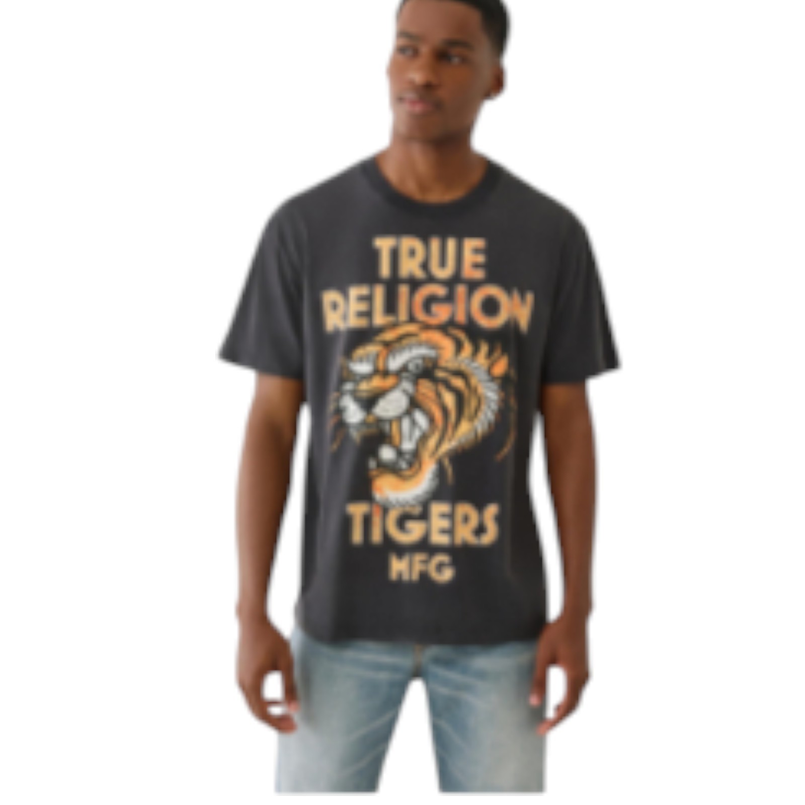 True Religion Men's MFG Tiger Vintage Tee – Graphic Crewneck T-Shirt gallery