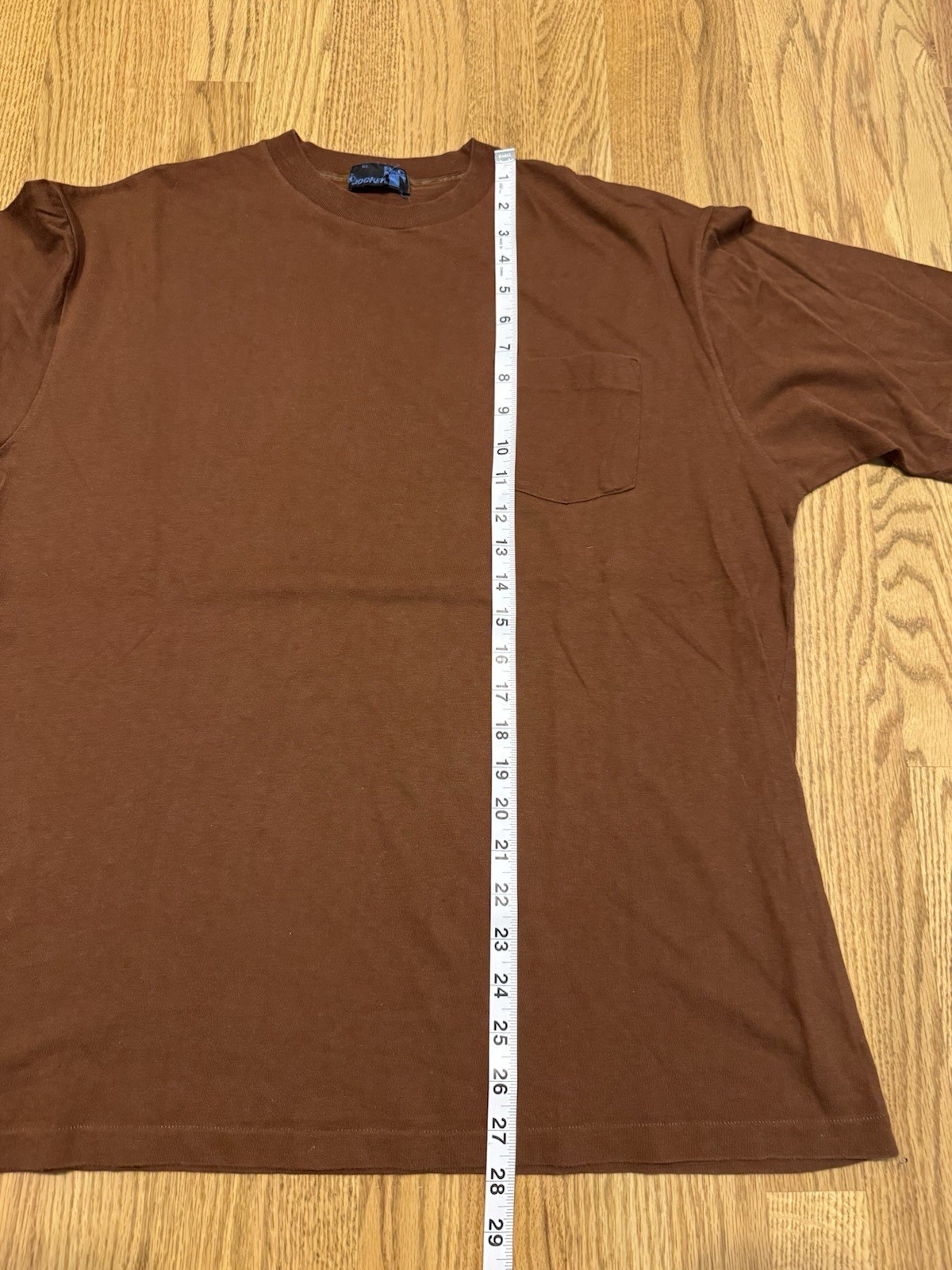 Vintage Jockey Pocket T Shirt Size XL Chocolate Brown Single Stitch USA Vtg gallery