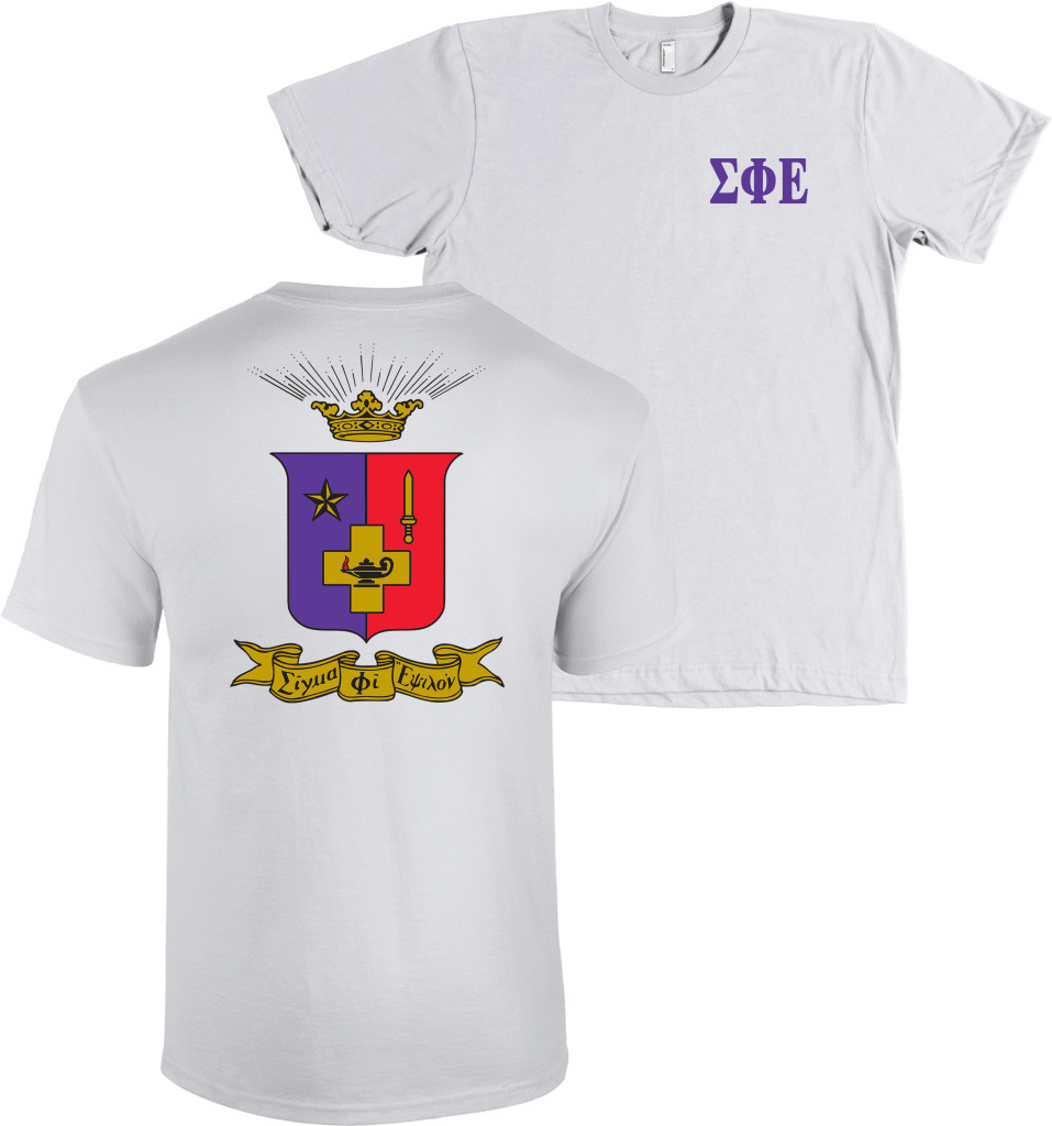 Sigma Phi Epsilon Fraternity Bella + Canvas Shirt SigEp Coat of Arms - NEW gallery