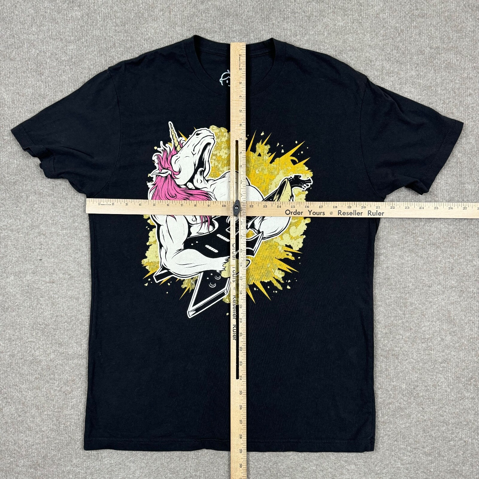 Goodie Two Sleeves T Shirt Mens Size L Large Black Short Sleeve Unicorn Logo gallery