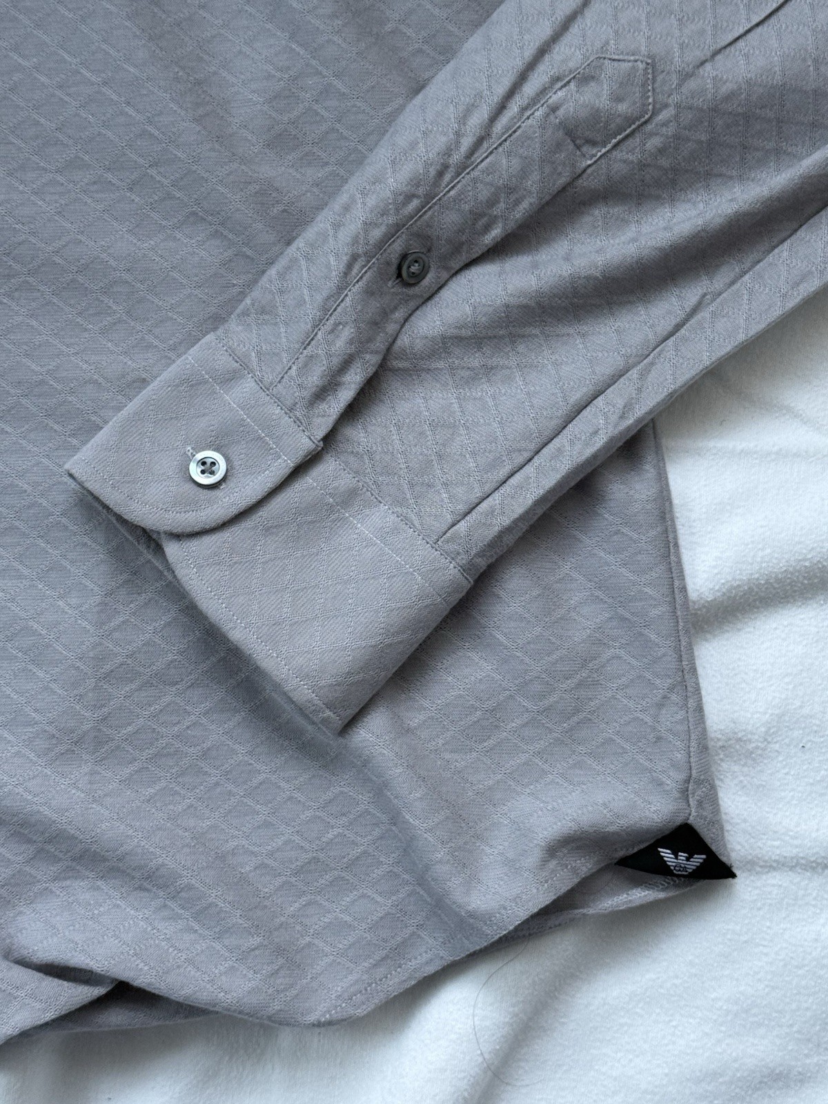 Mens Shirt New Authentic Emporio Armani Size L Gray Soft gallery