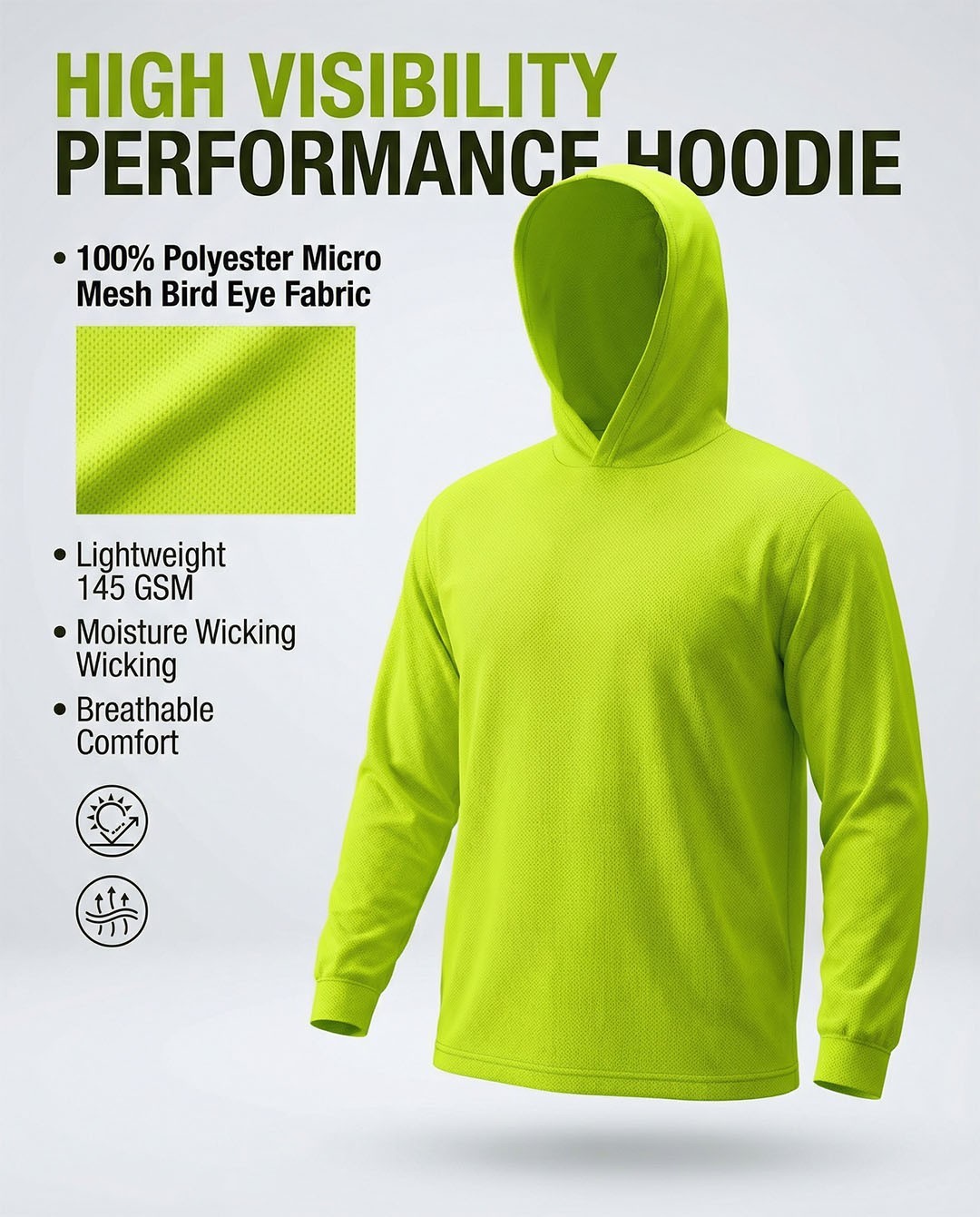 Men’s Quick Dry Performance Hooded Long Sleeve – Dry Fit Athletic Shirt gallery