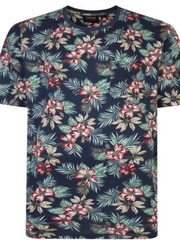 ESPIONAGE T372 ALL OVER HIBISCUS PRINT TEE SHIRT 2XL3XL4XL5XL6XL7XL8XL