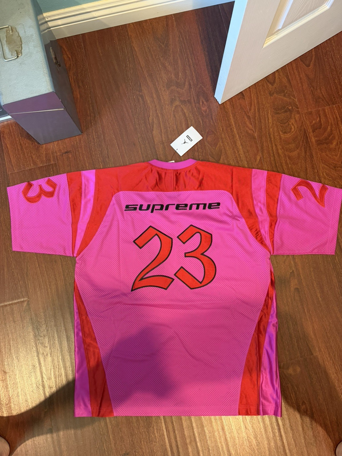 SUPREME JORDAN Warm Up Jersey Pink IR6462-601 Size L gallery