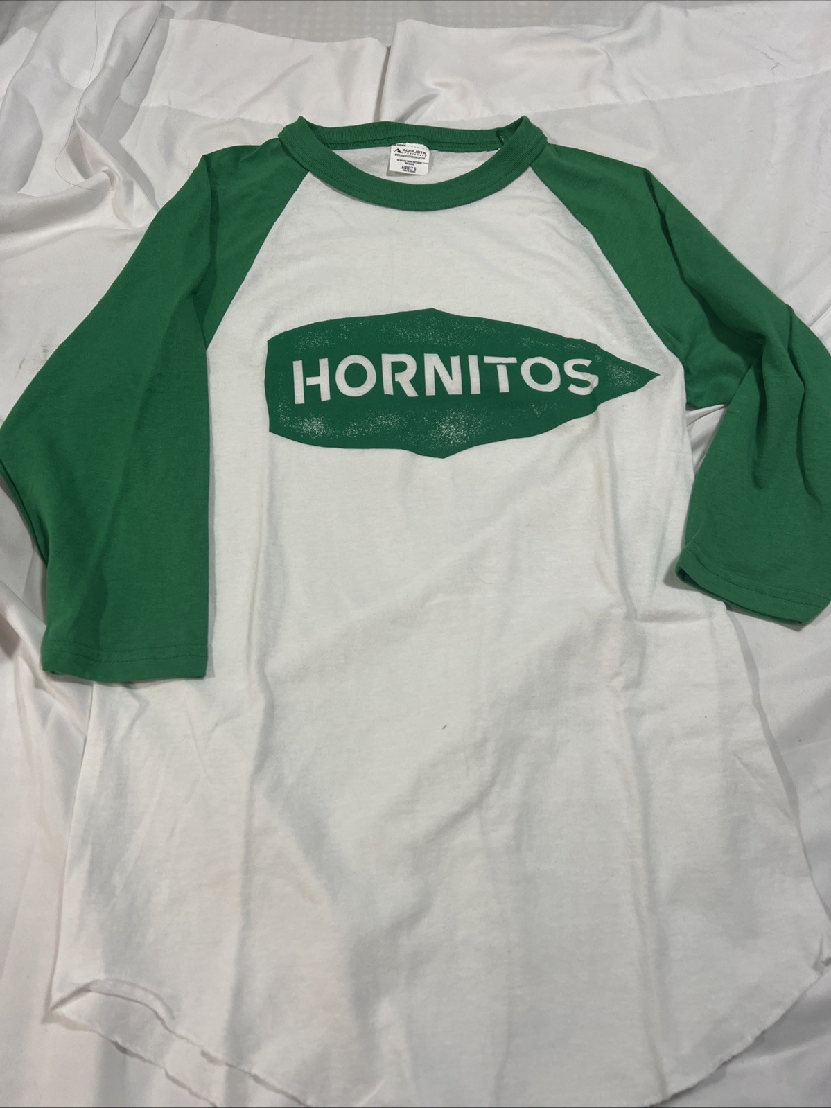 Hornitos Tequila Logo 3/4 Length Sleeve T-Shirt Raglan Green White Unisex Small gallery