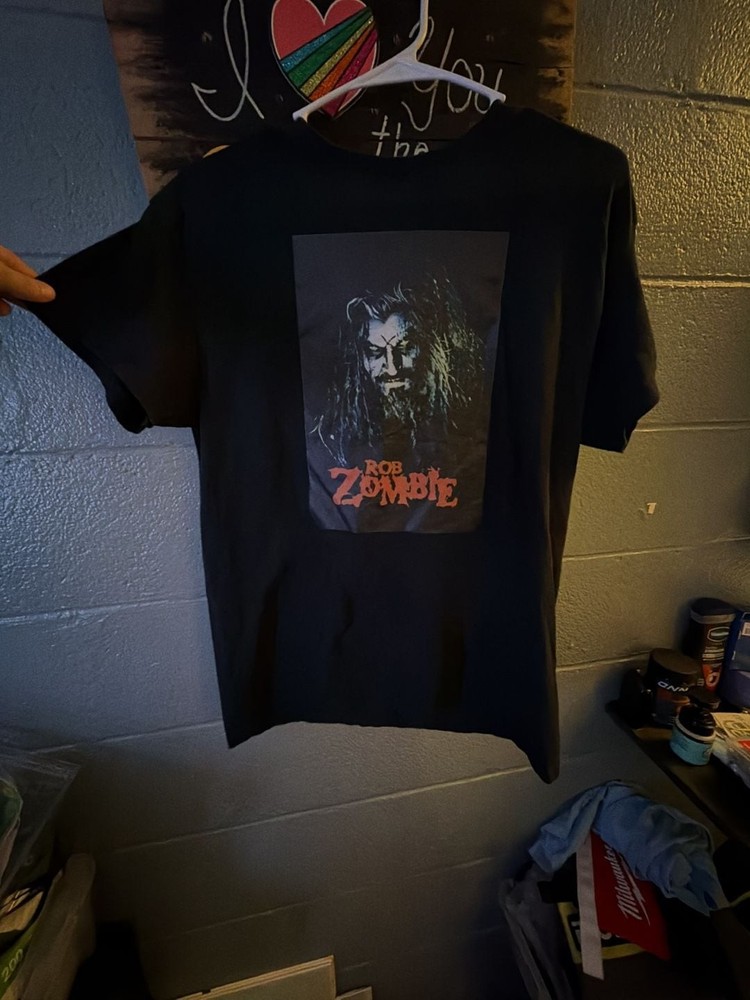 Gildan Heavy Cotton Rob Zombie Portrait Graphic T-Shirt (T3)