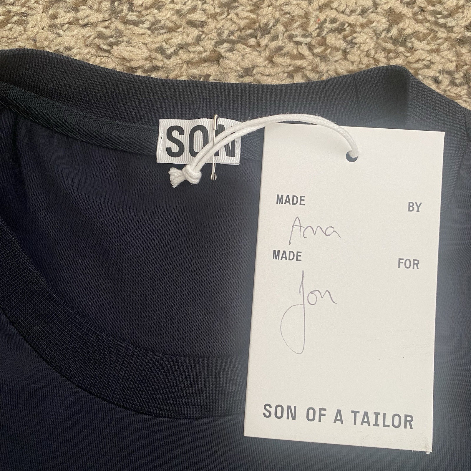 Son of a Tailor T Shirt Mens M/L Blue Short Sleeve Casual Crew See Measurements gallery