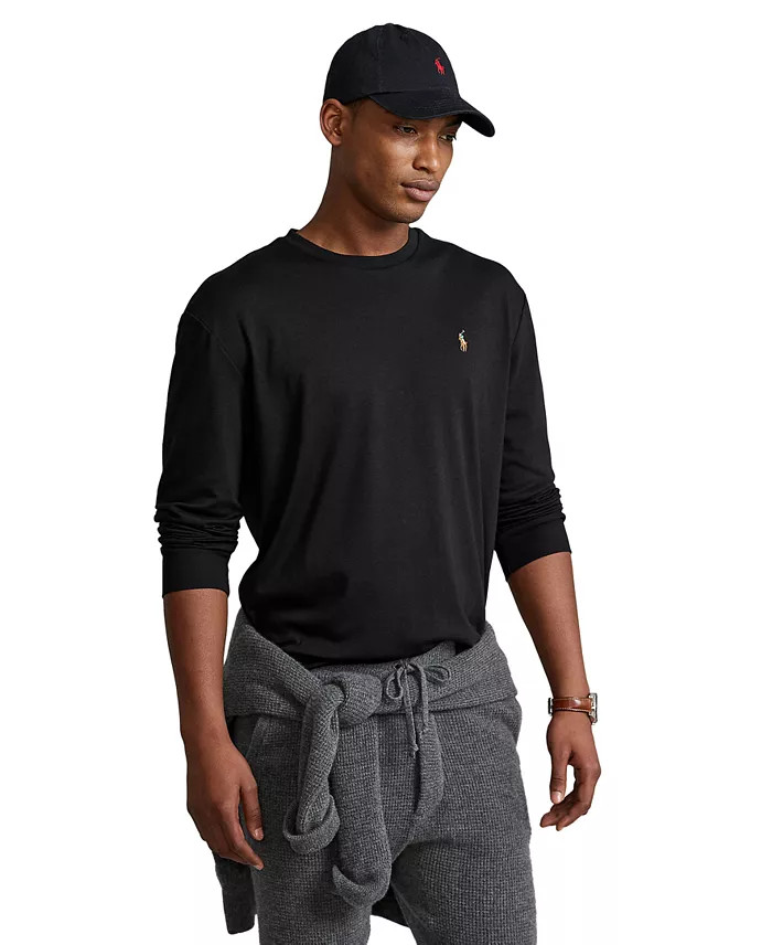 Polo Ralph Lauren Men's Classic Fit Soft Touch Crewneck T-Shirt Long Sleeve gallery