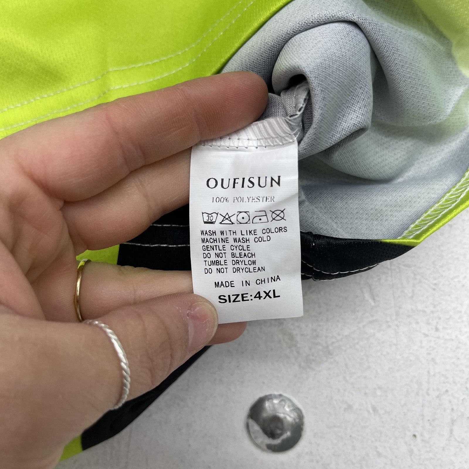 OUFISUN Shirt Mens 4XL Yellow American Flag Hi Vis Safety Tee Graphic Patriotic gallery