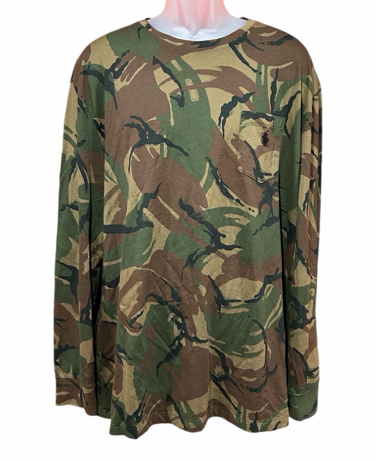 Polo Ralph Lauren Classic Fit Camo Pocket Long Sleeve Shirt Men’s Size XL Cotton