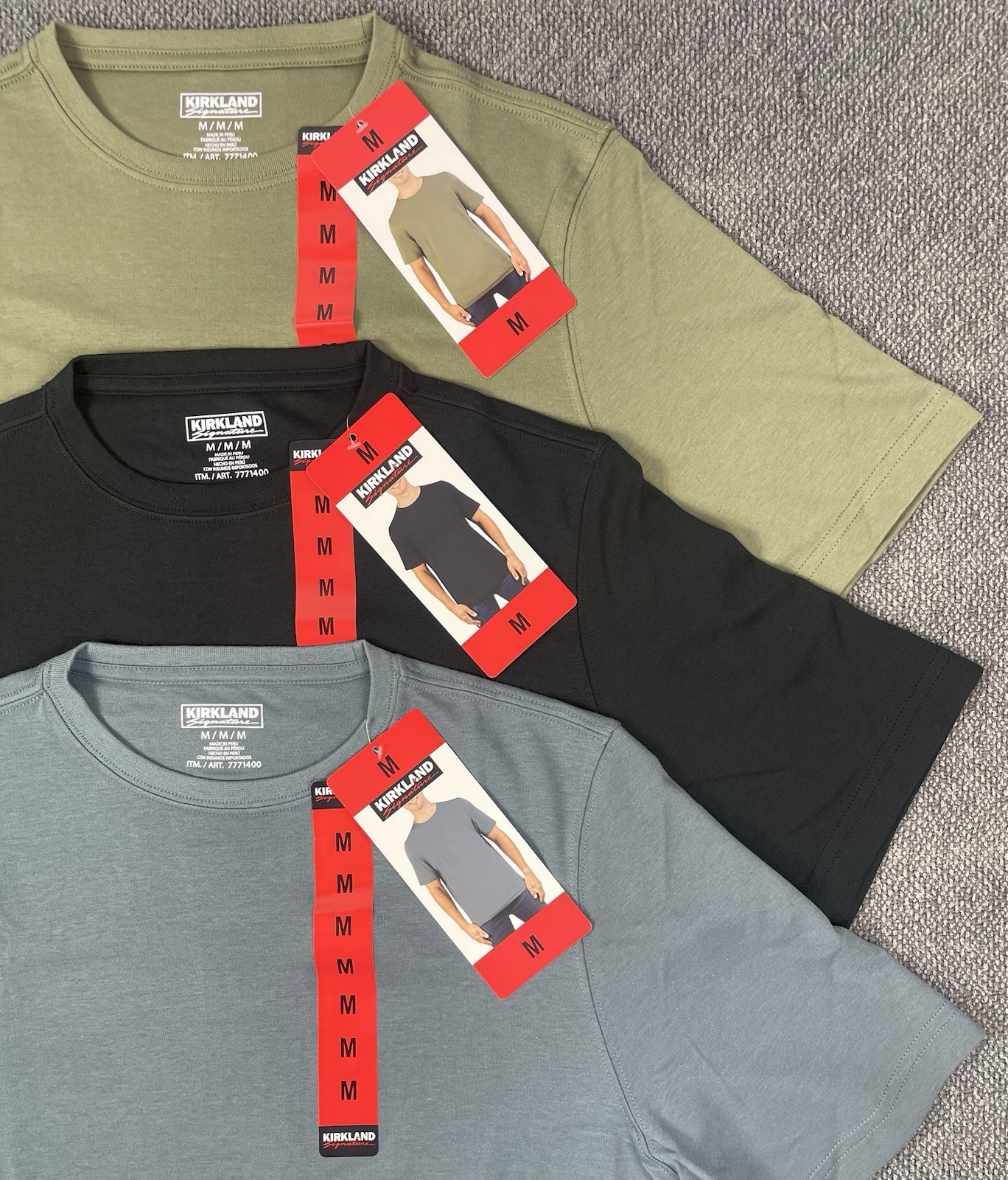 Kirkland Signature Men's 100% Pima Tee Pick Your Size & Color NWT gallery