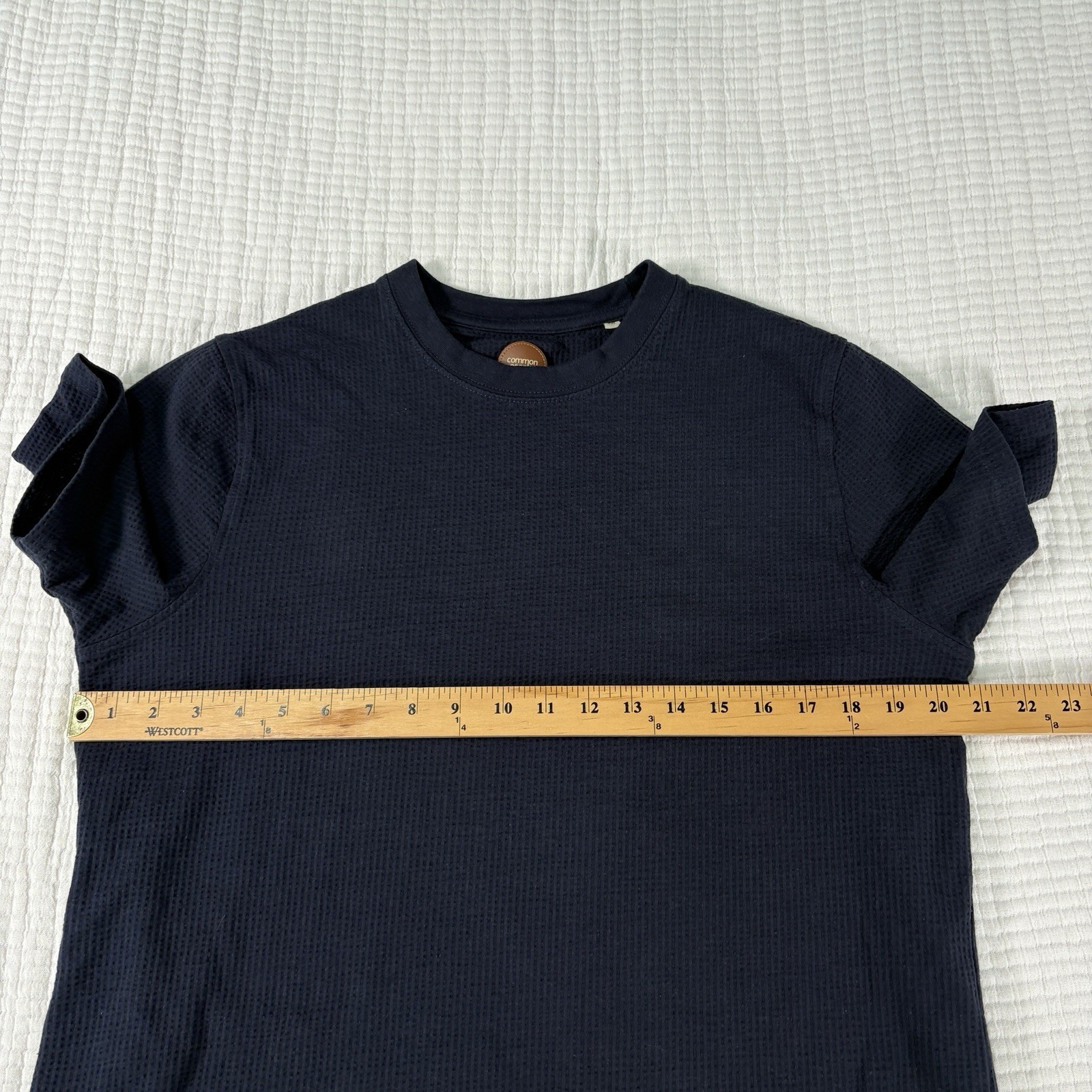 Common People Ottoman T Shirt Medium Blue Short SleeveTextured Elevated Basics gallery