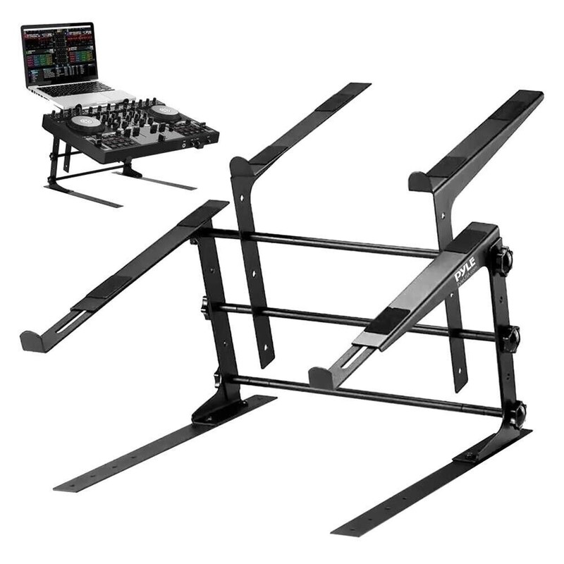 Pyle Universal Laptop Stand Sound Equipment DJ Mixing Workstation PLPTS38