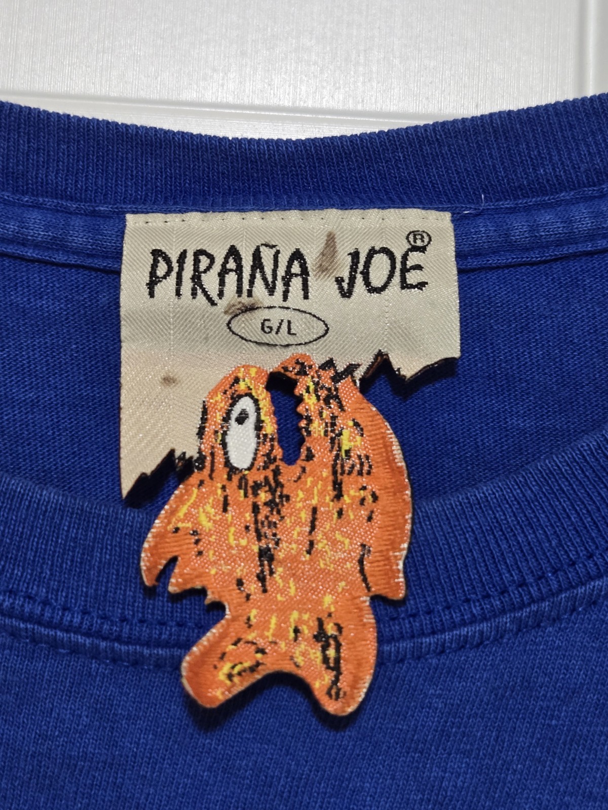 Pirana Joe Shirt Men Large Blue Cozumel Vacation Destination Tee Fish Mexico gallery