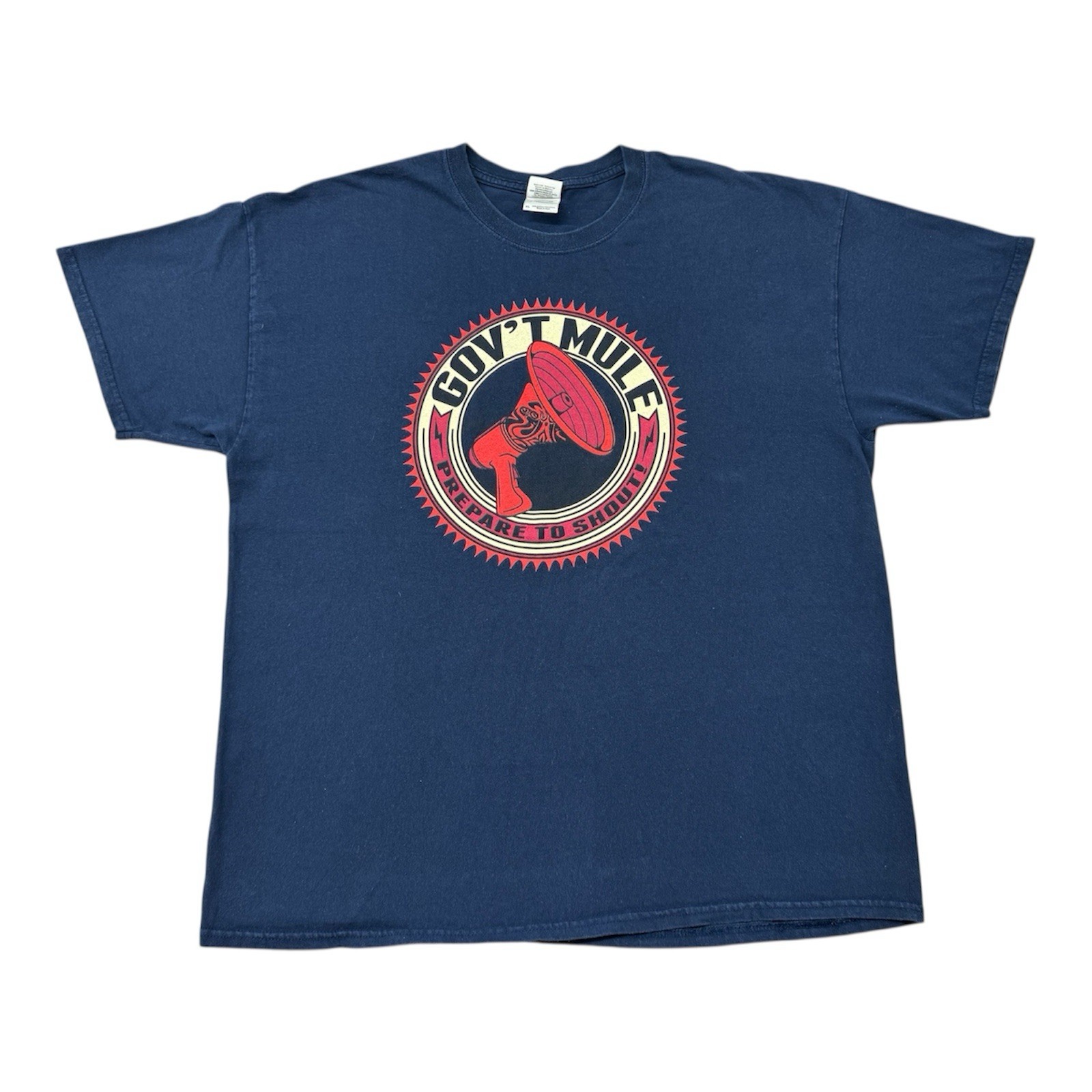 Gov’t Mule Prepare To Shout Tour 2013 Band T Shirt Mens XL Navy Blue