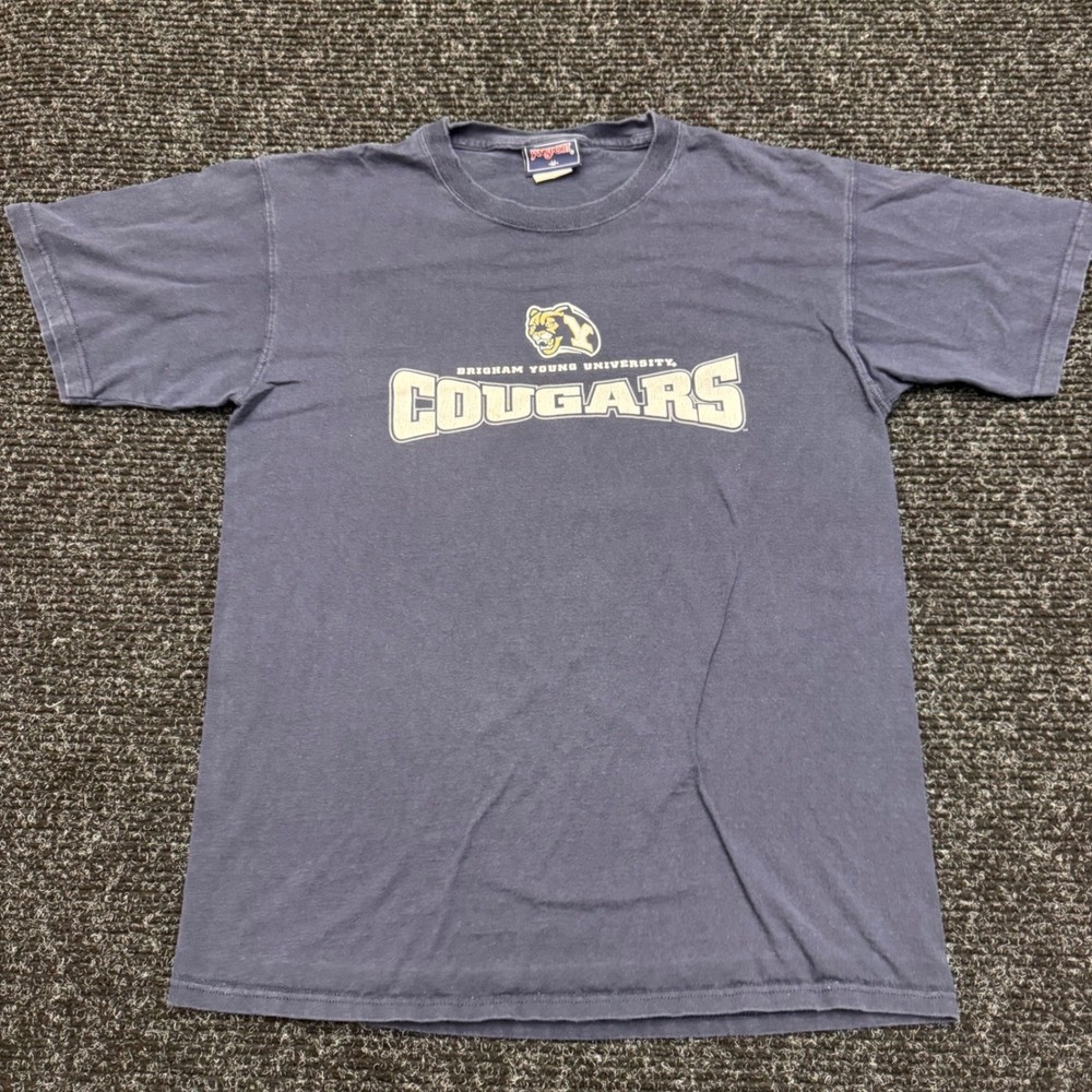 JanSport BYU Cougars Brigham Young University Navy Blue Graphic T-Shirt Mens M