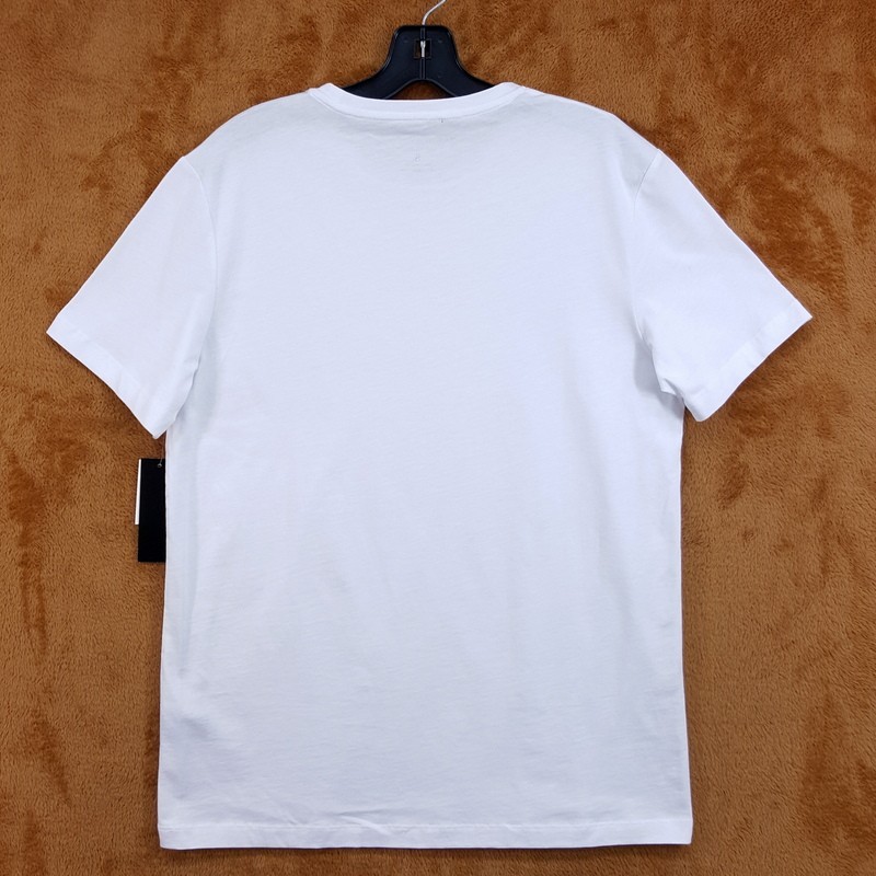 BLOOMINGDALES Shirt Mens Small White Pullover Crew Short Sleeve Supima Cotton gallery
