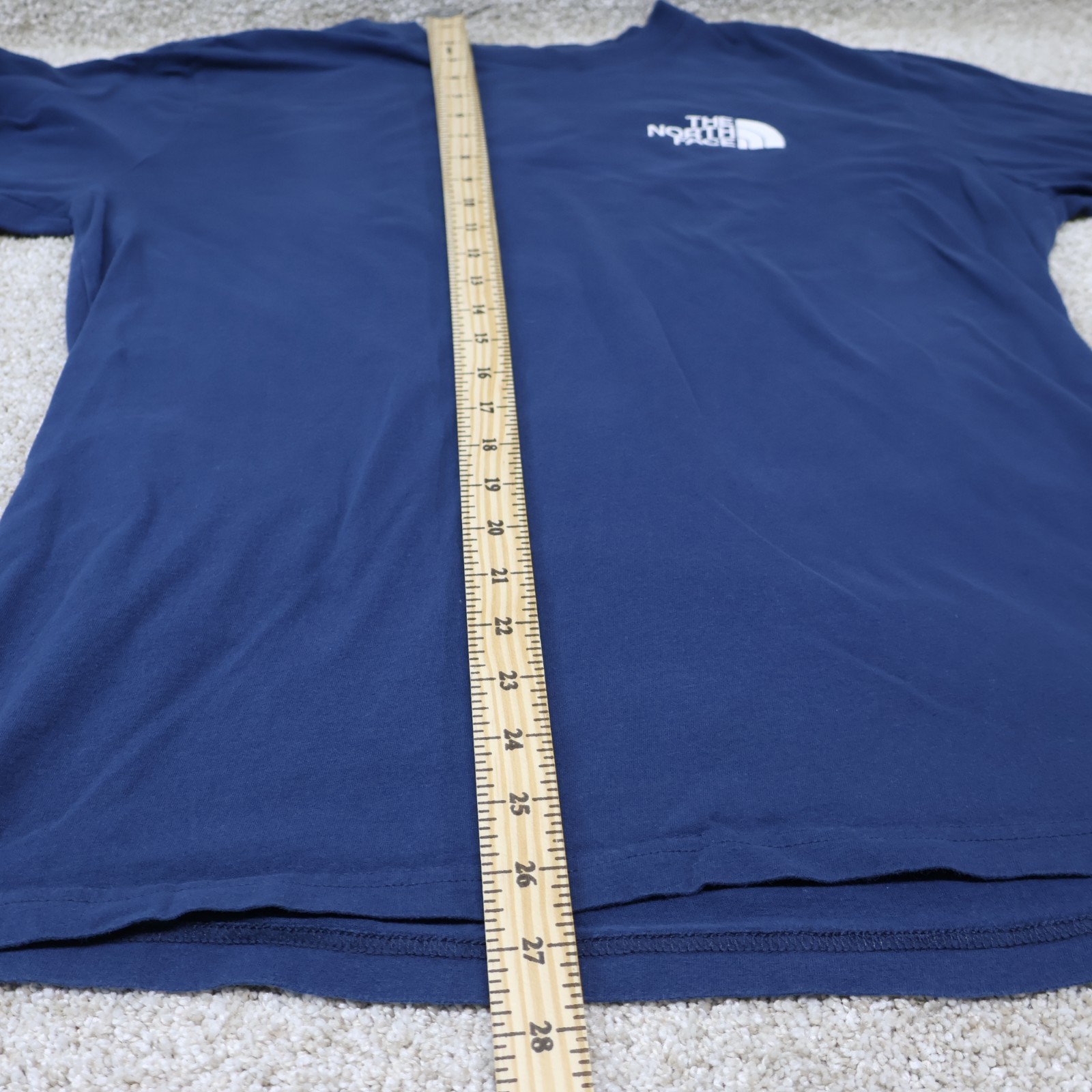 The North Face Mens Medium Long Sleeve Logo Tee Blue (see photo for flaw) gallery